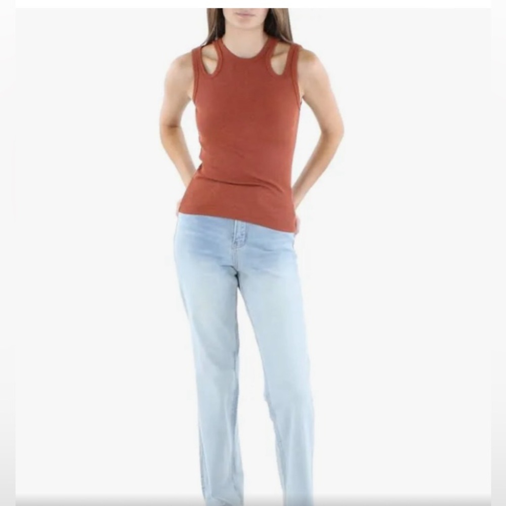 LNA clothing Womens large corsette cutout tank